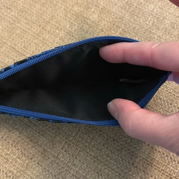 Brahmin Blue and Black Croc Embossed Wallet - Picture 3 of 3